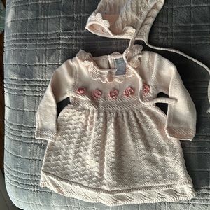 Knitted Pink flower dress